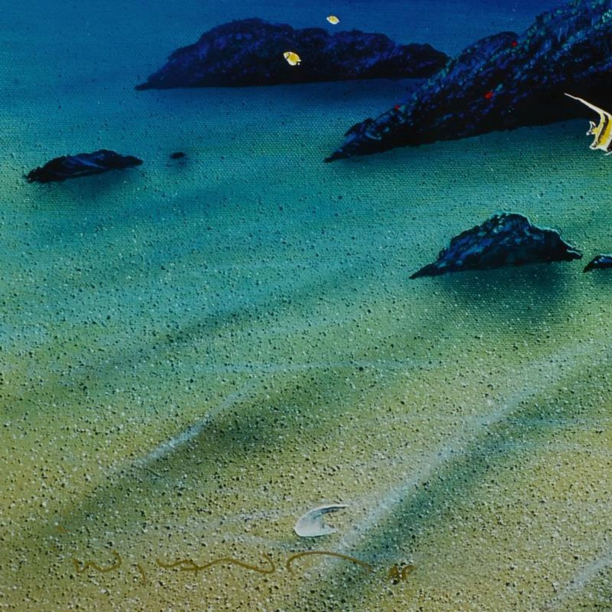 Wyland, "Island Paradise" Limited Edition Cibachrome, Numbered and Hand Signed with Certificate of Authenticity.