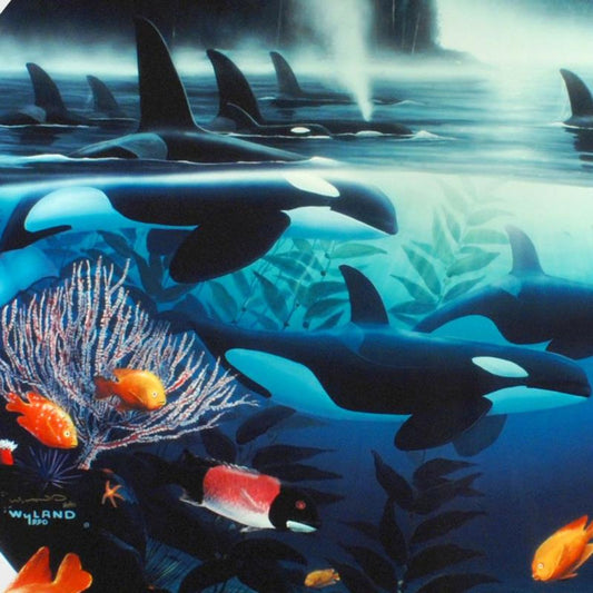 Wyland, "Orca Journey" Limited Edition Cibachrome, Numbered and Hand Signed with Certificate of Authenticity.