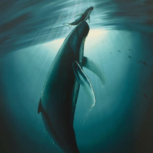 Wyland, "The First Breath" Limited Edition Lithograph, Numbered and Hand Signed with Certificate of Authenticity.