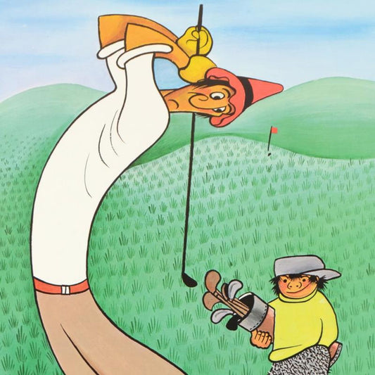 Xavier Cugat (1900-1990), "Skinny Golfer" Limited Edition Lithograph, Numbered and Plate Signed with Letter of Authenticity.