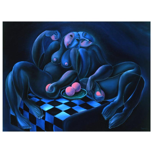Yuroz, "Lovers" Hand Signed Limited Edition Serigraph with Certificate of Authenticity.