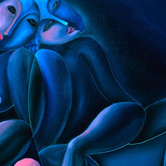 Yuroz, "Lovers" Hand Signed Limited Edition Serigraph with Certificate of Authenticity.