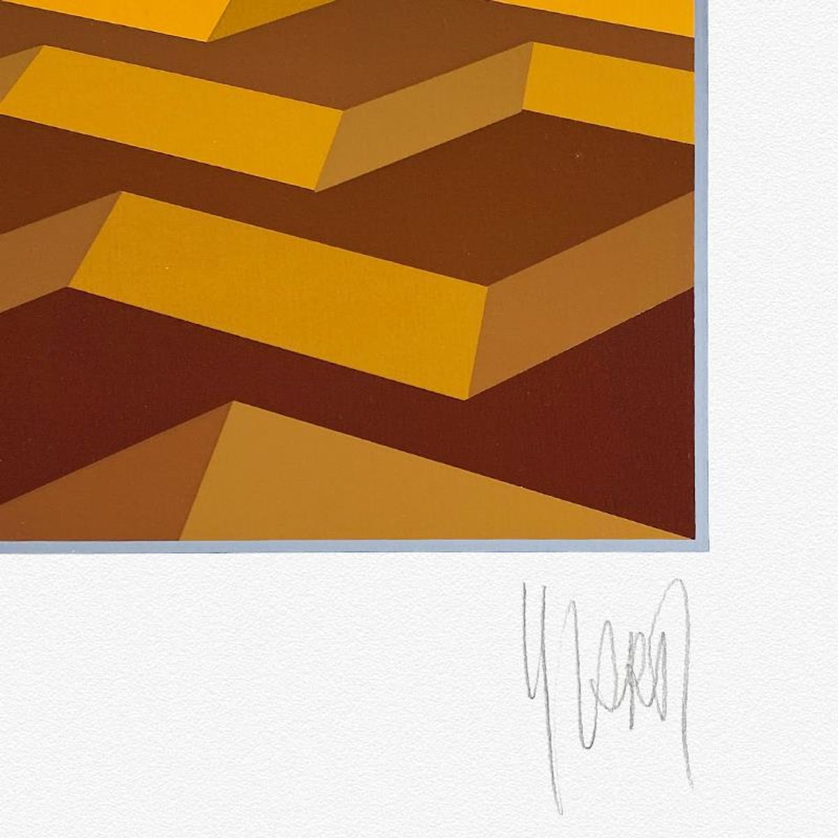 Yvaral, "Horizon I" Limited Edition Serigraph, Numbered and Hand Signed with Letter of Authenticity