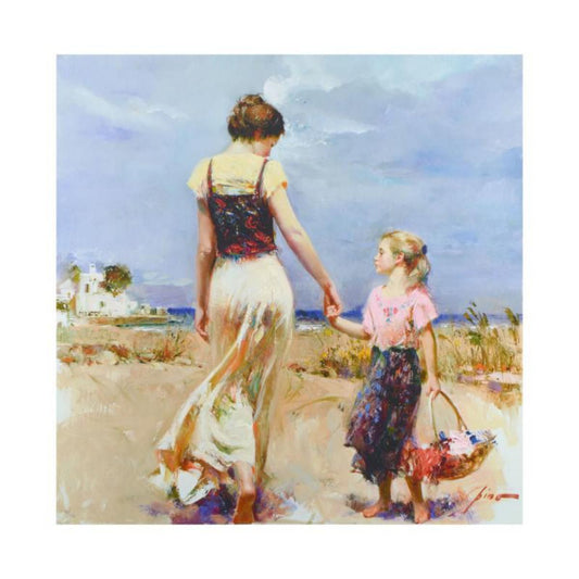 Pino (1939-2010)- Hand Embellished Giclee on Canvas "Let's Go Home"
