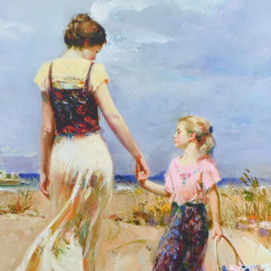 Pino (1939-2010)- Hand Embellished Giclee on Canvas "Let's Go Home"