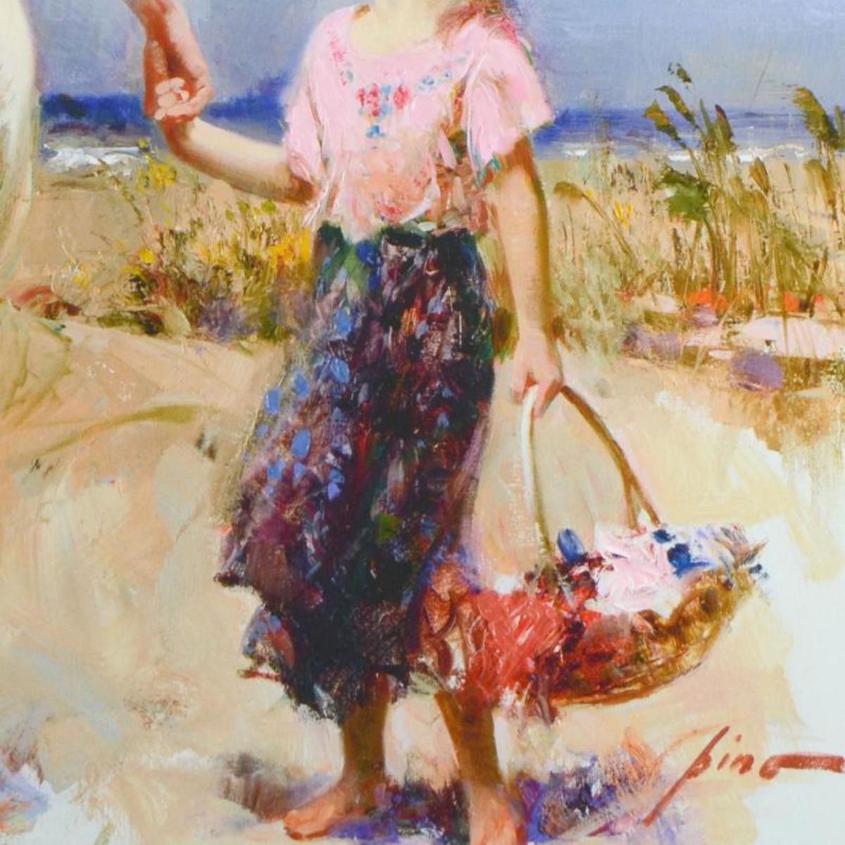 Pino (1939-2010)- Hand Embellished Giclee on Canvas "Let's Go Home"