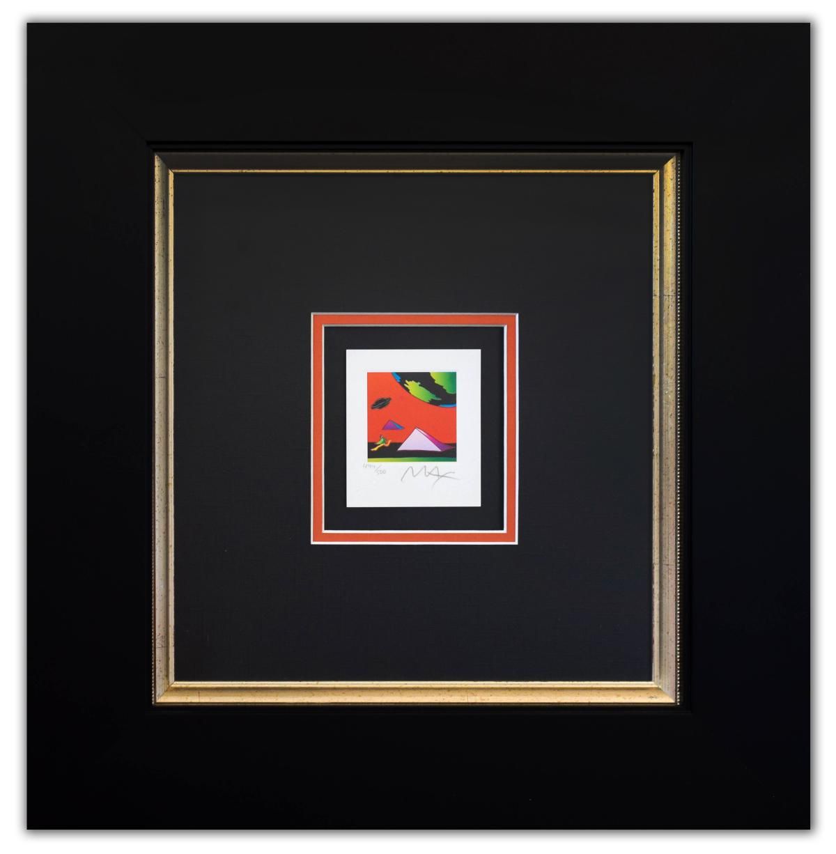 Peter Max- Original Lithograph "Jumper with Two Pyramids (Mini)"