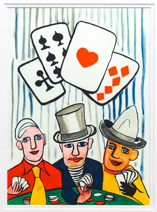 Alexander Calder- Lithograph "DLM212 - Joueurs de cartes I"