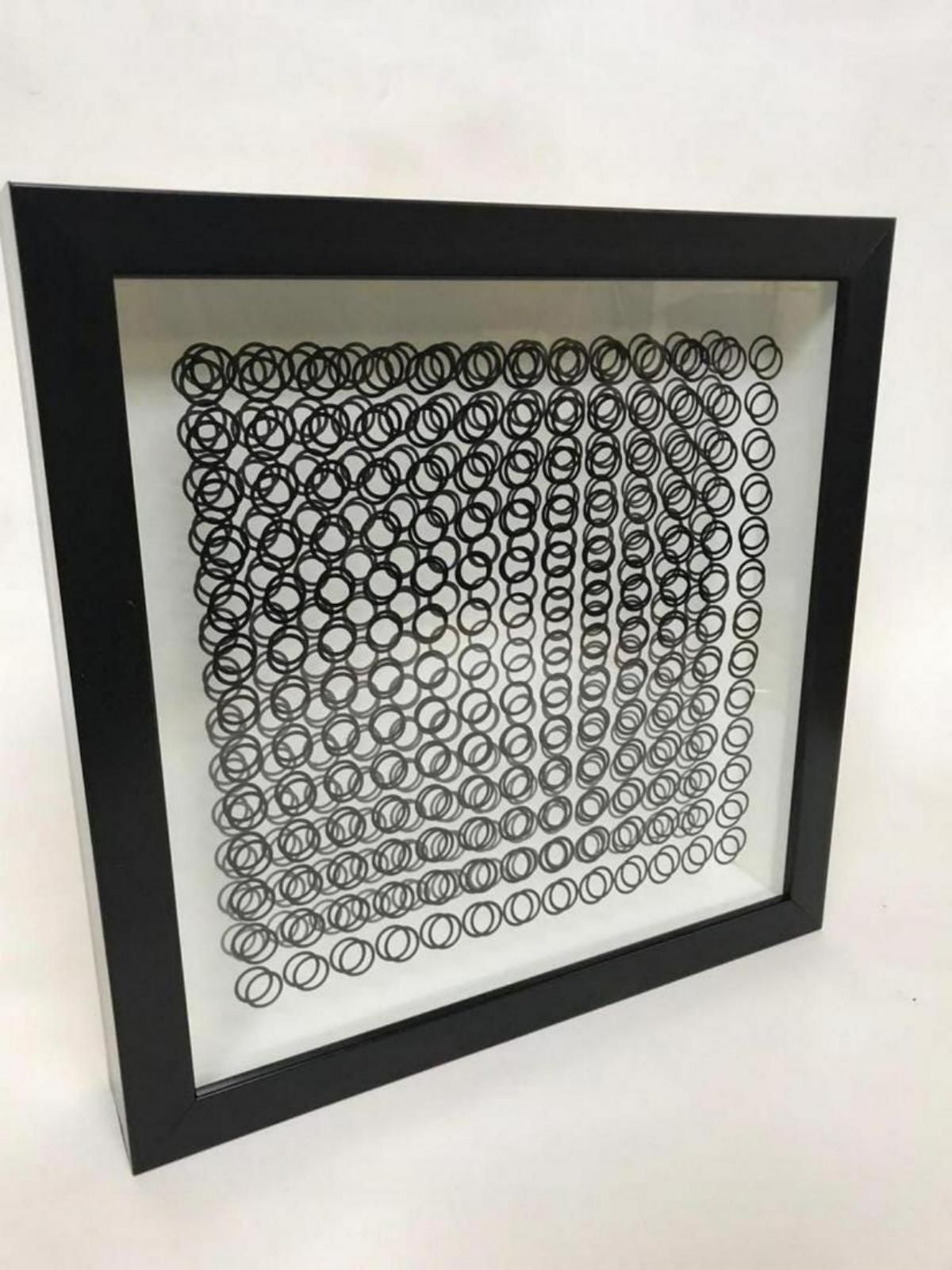 Victor Vasarely- 3D Wall Sculpture/object "Trois Dimensions Optique de la serie Cinetiques"