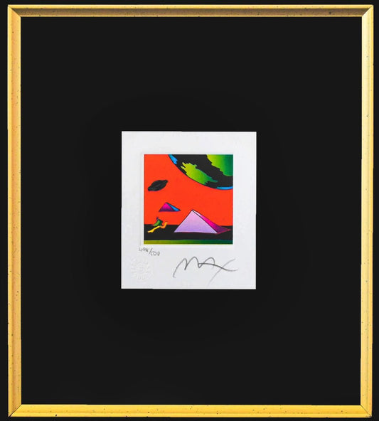 Peter Max- Original Lithograph "Jumper with Two Pyramids (Mini)"