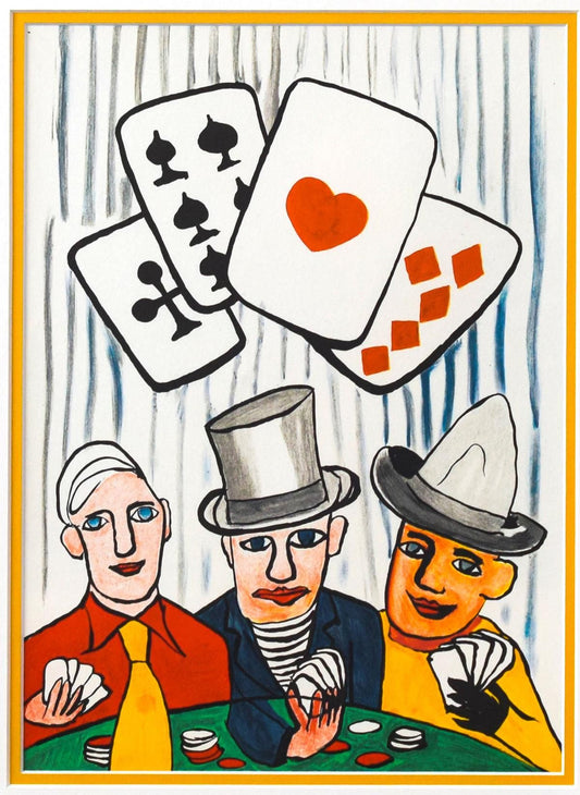 Alexander Calder- Lithograph "DLM212 - Joueurs de cartes I"