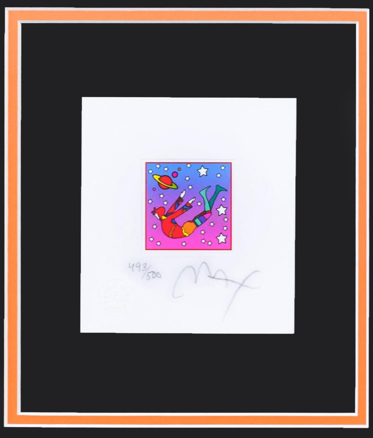 Peter Max- Original Lithograph "MIC FLYER IN SPACE VER II"