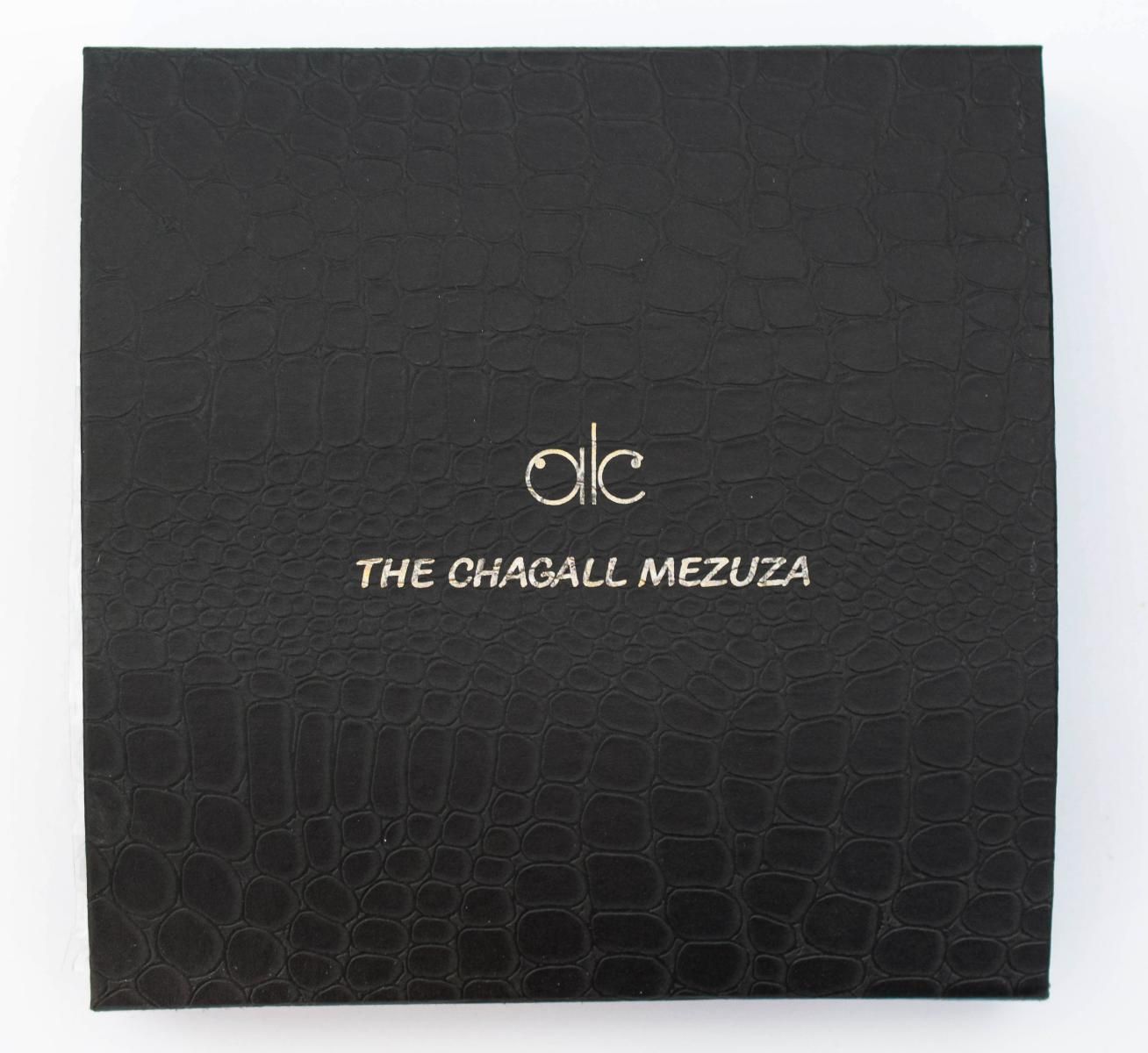 Marc Chagall- Mezuzah - silkscreen on 24K gold plated bronze "12 Tribes Hadassah Windows - Levi"