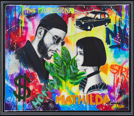 Nastya Rovenskaya- Original Mixed Media on Paper "Leon"