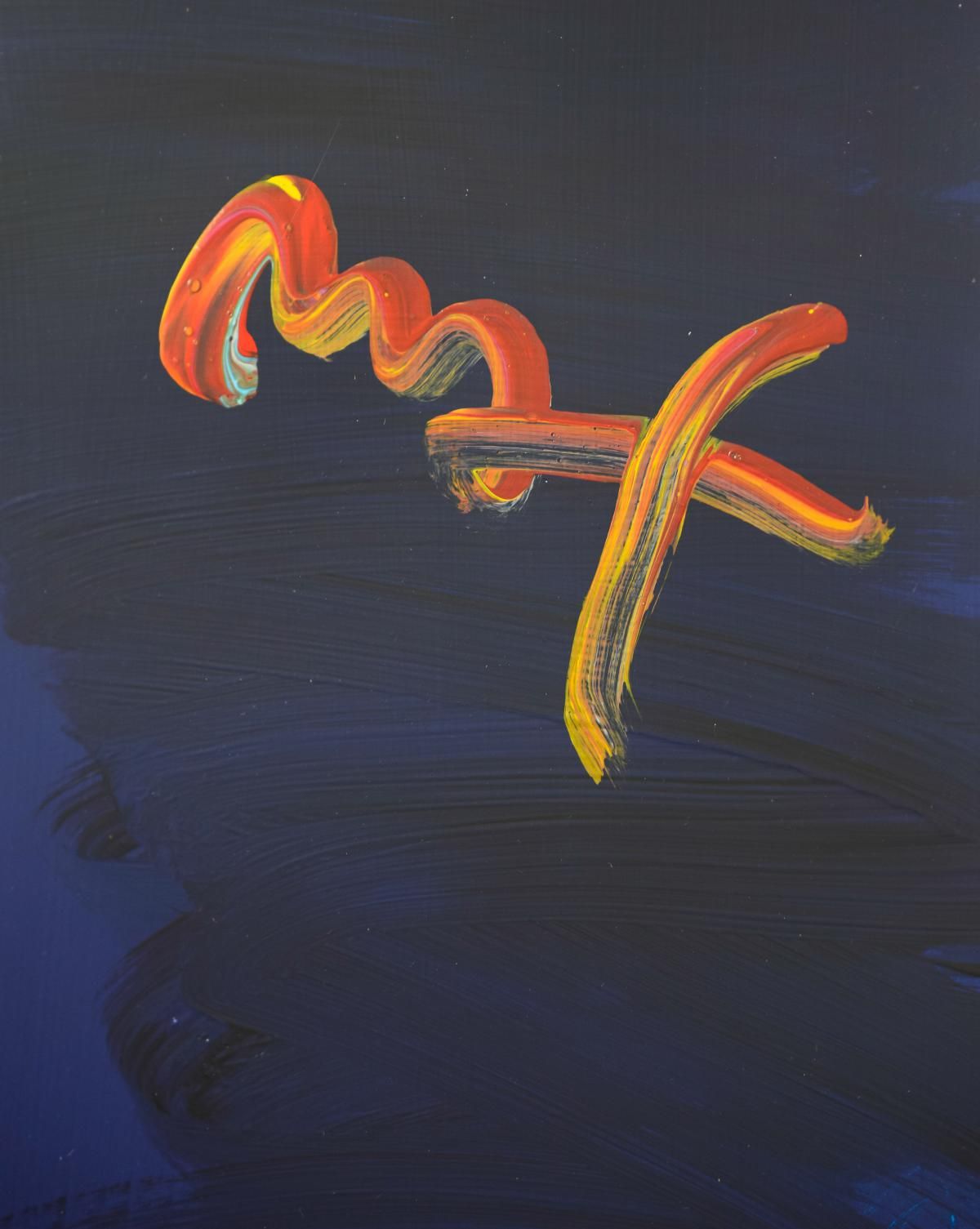 Peter Max- Original Mixed Media "Umbrella Man with Cane"