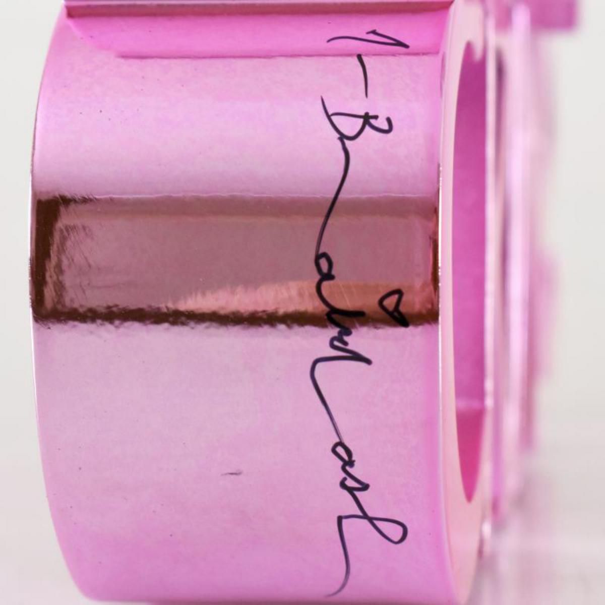 Mr. Brainwash- Resin Sculpture "Art Is Not a Crime (Chrome Pink)"