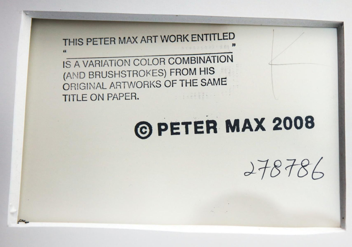 Peter Max- Original Mixed Media "Zero Prism"
