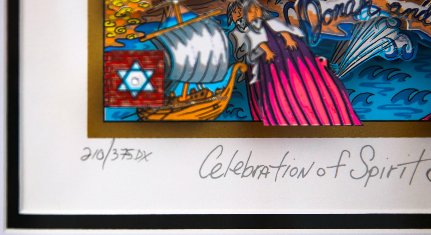 Charles Fazzino- 3D Construction Silkscreen Serigraph "Celebration Of Spirit (Black)"