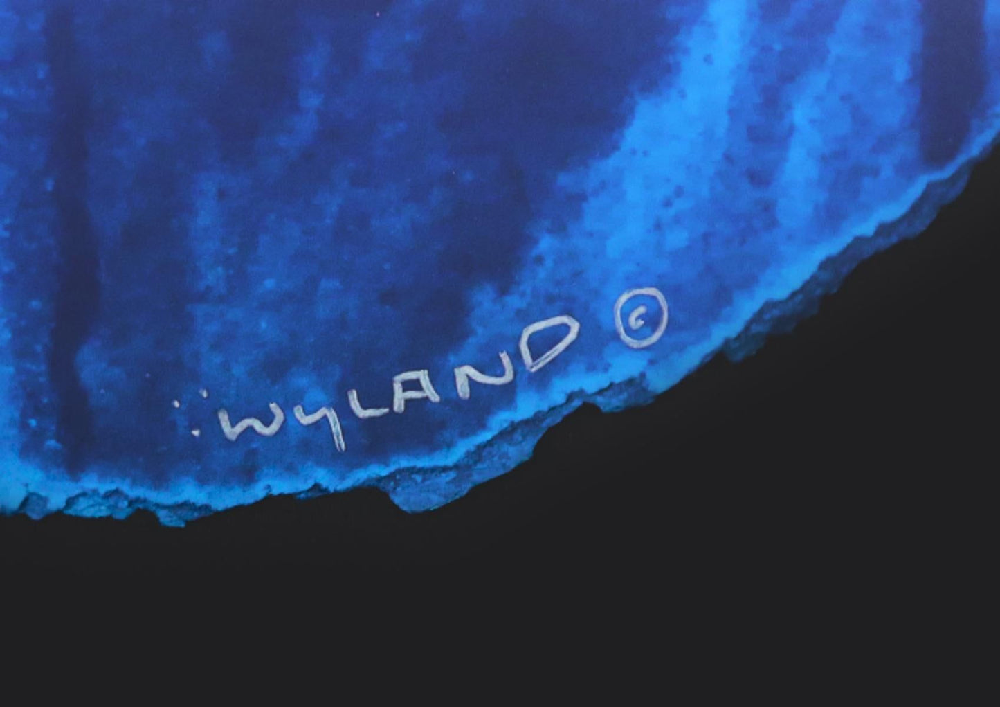 Wyland- Original Watercolor Painting on Deckle Edge Paper "Whale Trail Deep"