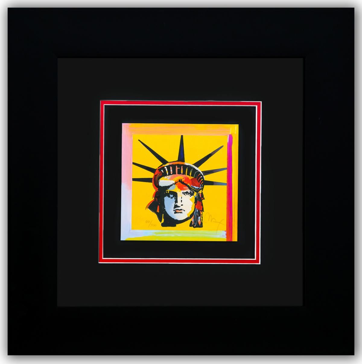 Peter Max- Original Lithograph "LIBERTY HEAD (Mini)"