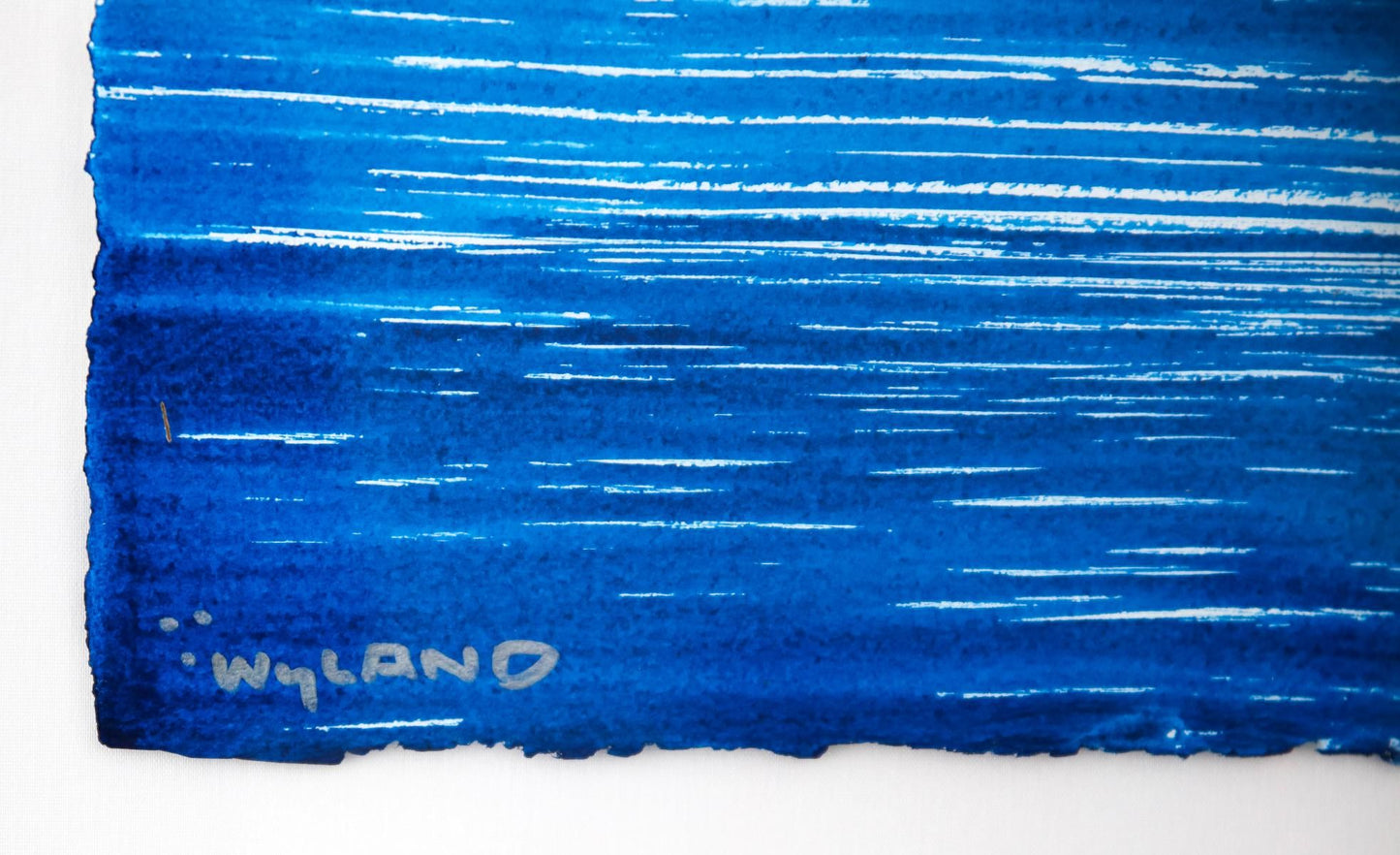 Wyland- Original Watercolor Painting on Deckle Edge Paper "Fluke"