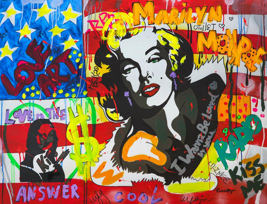 Nastya Rovenskaya- Original Mixed Media on Paper "Show Time"