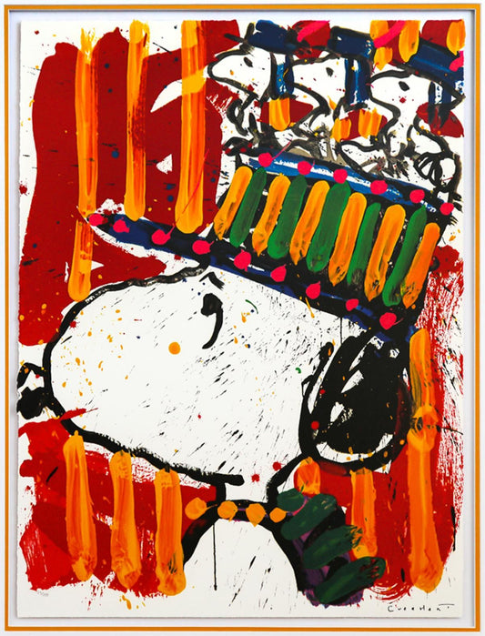 Tom Everhart- Hand Pulled Original Lithograph "Why I Don't Wear Hats"