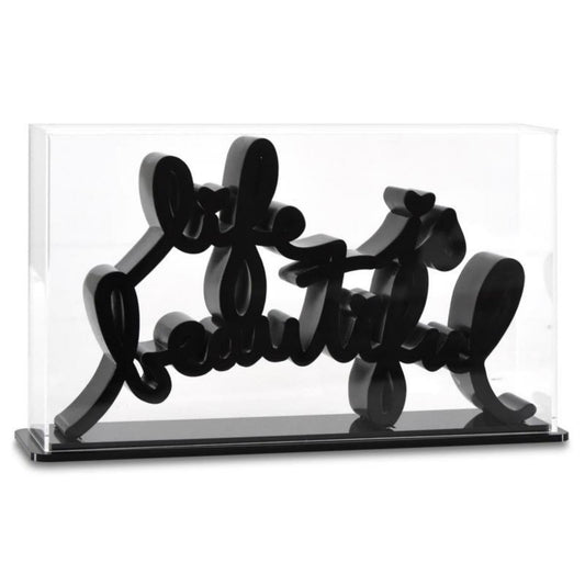 Mr. Brainwash- Resin Sculpture with Display Case "Life is Beautiful (Black)"