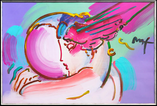 Peter Max- Original Mixed Media "Peace 2000: I Love the World"