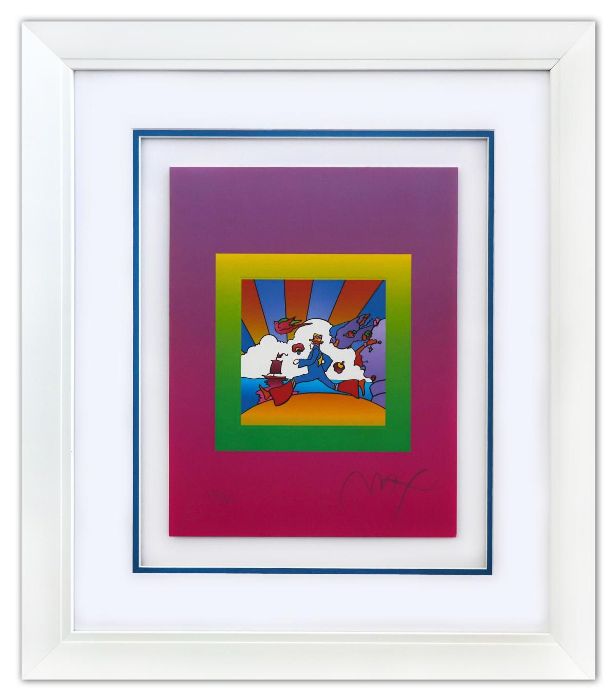Peter Max- Original Lithograph "Cosmic Runner on Blends"
