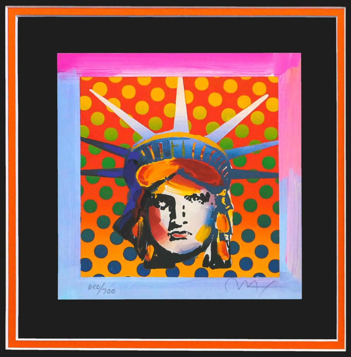 Peter Max- Original Lithograph "Liberty Head"