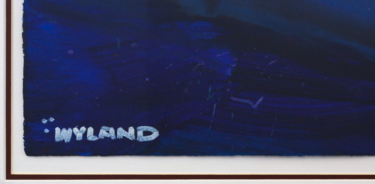 Wyland- Original Watercolor Painting on Deckle Edge Paper "Abstract"