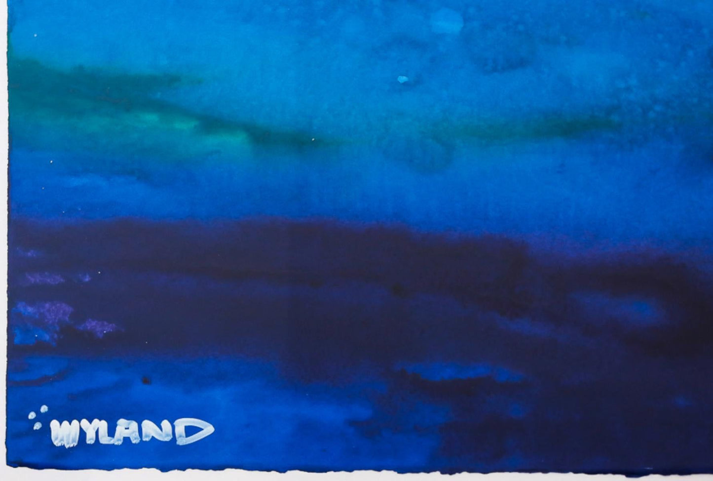 Wyland- Original Watercolor Painting on Deckle Edge Paper "Abstract"