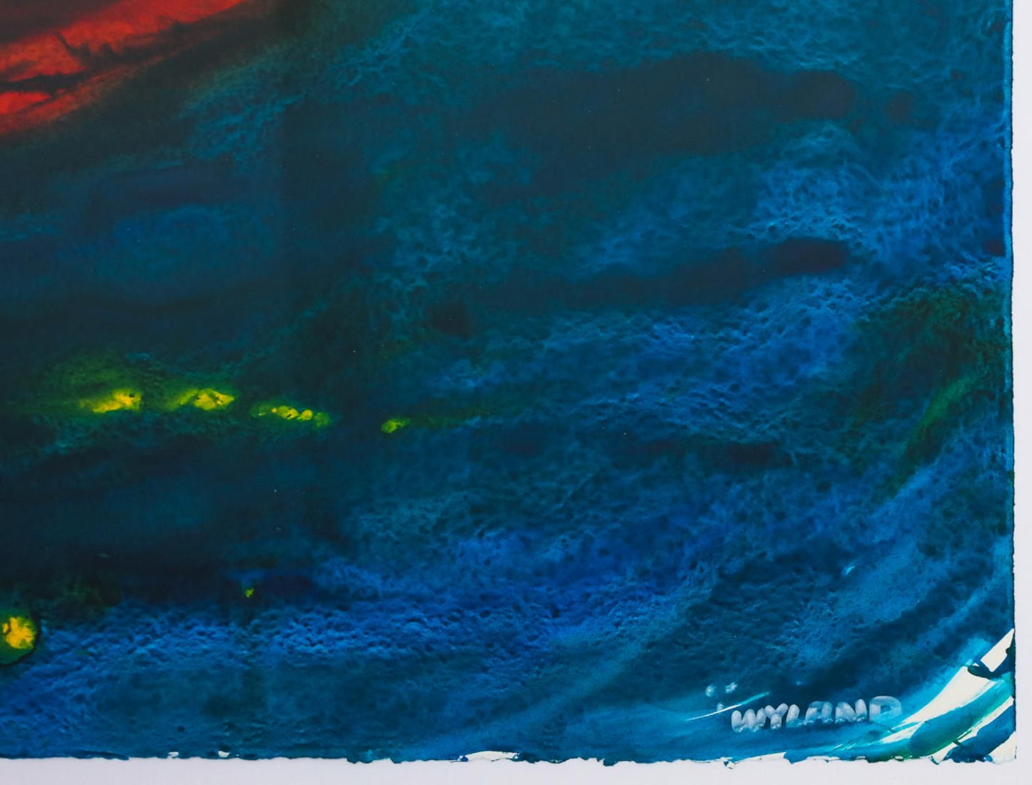 Wyland- Original Watercolor Painting on Deckle Edge Paper "Abstract"