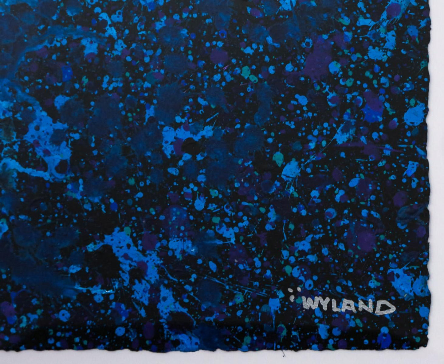 Wyland- Original Watercolor Painting on Deckle Edge Paper "Abstract Drip"