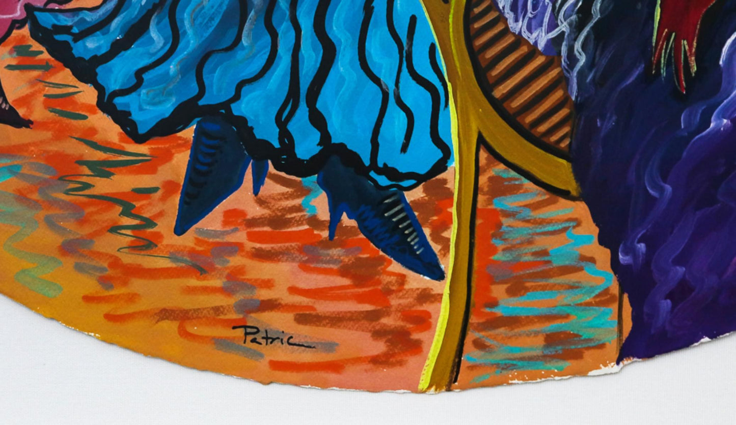 Patricia Govezensky- Original Watercolor "After Party in France"