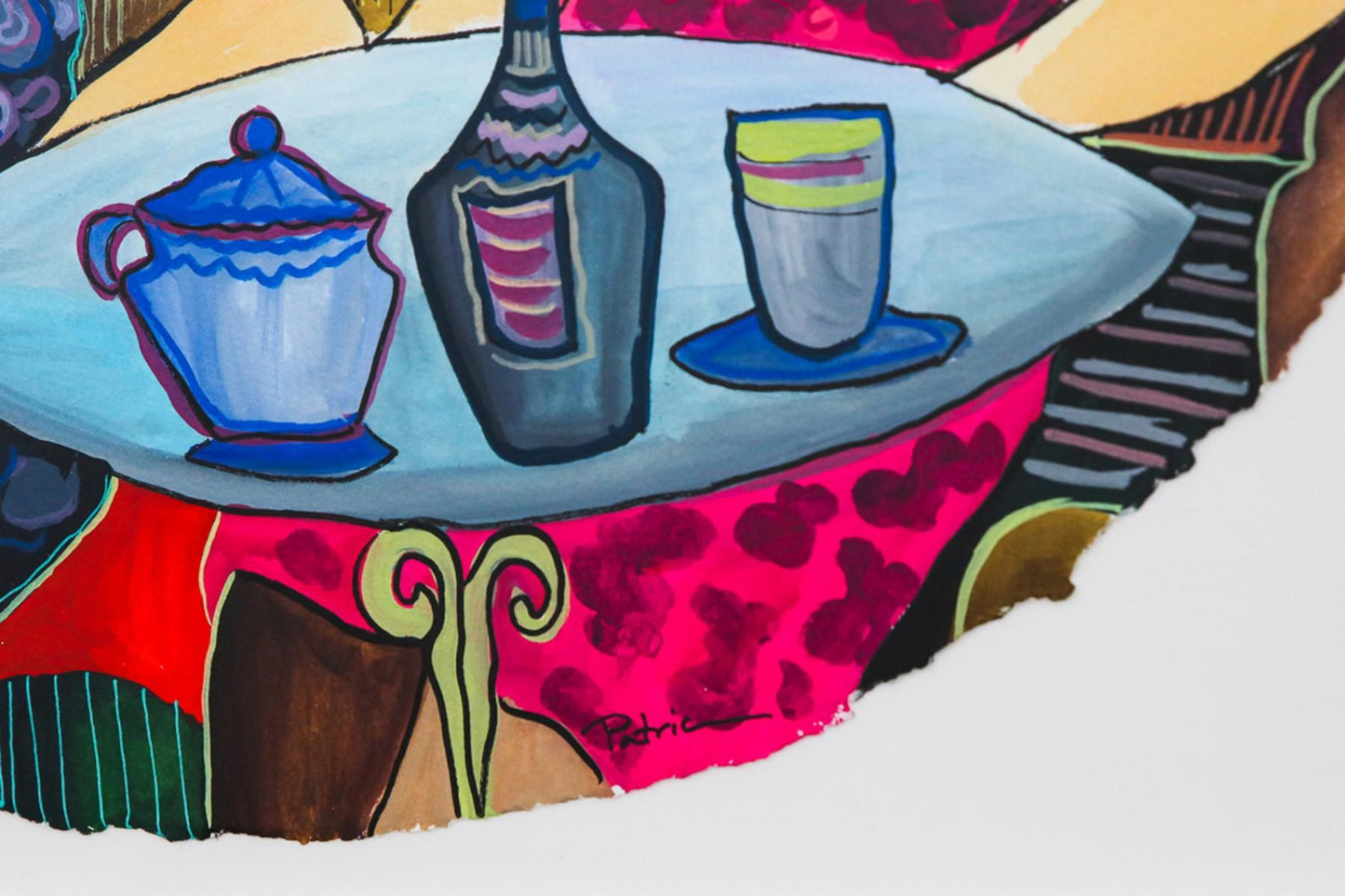Patricia Govezensky- Original Watercolor "Lunch in the City"