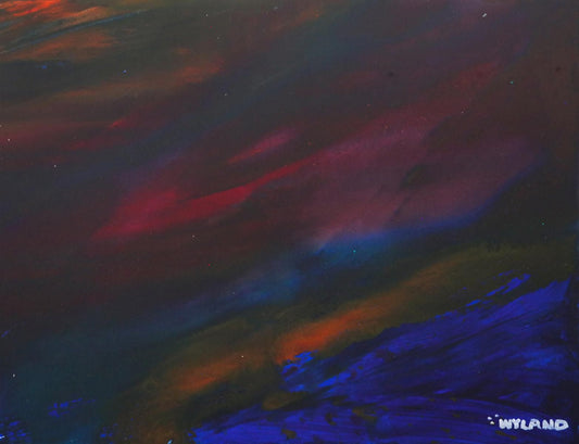 Wyland- Original Watercolor Painting on Deckle Edge Paper "Abstract"