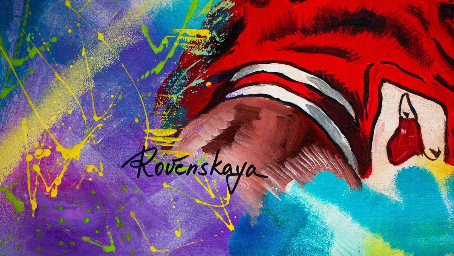 Nastya Rovenskaya- Original Oil on Canvas "Classic MJ"