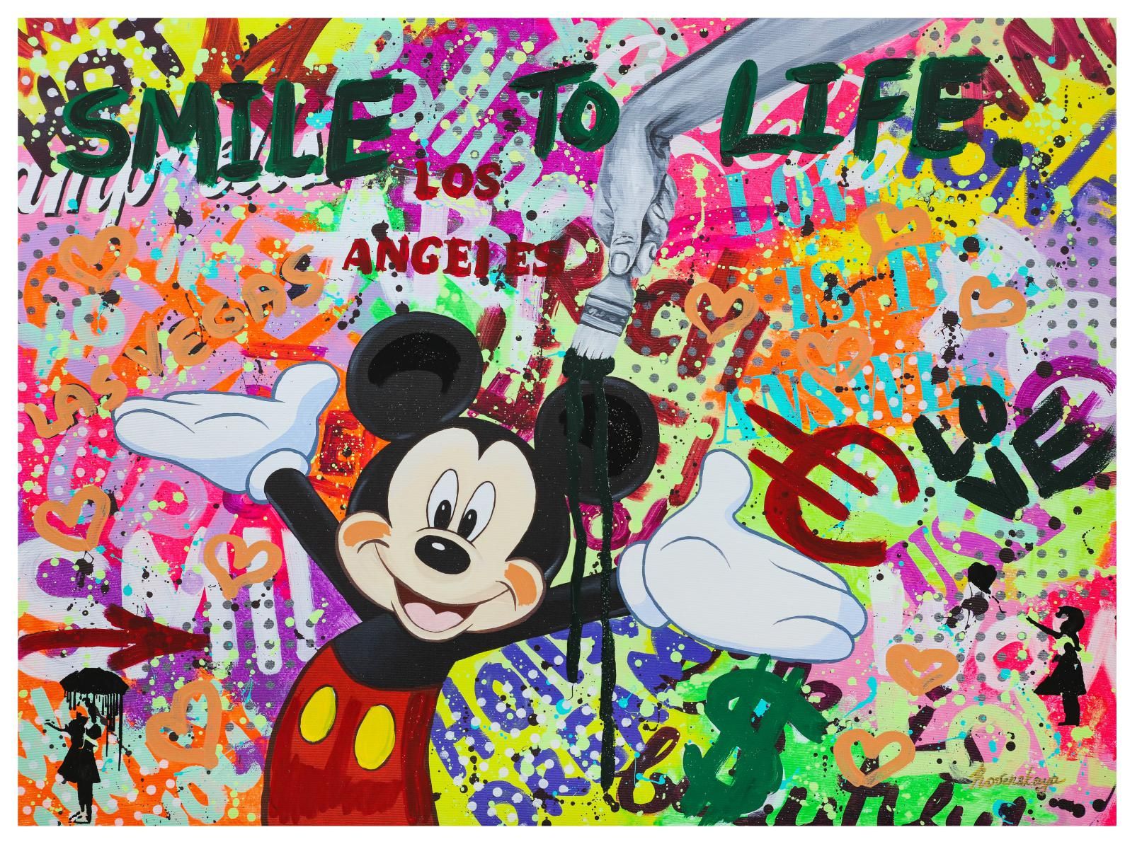 Nastya Rovenskaya- Mixed Media "Party with Mikcey"