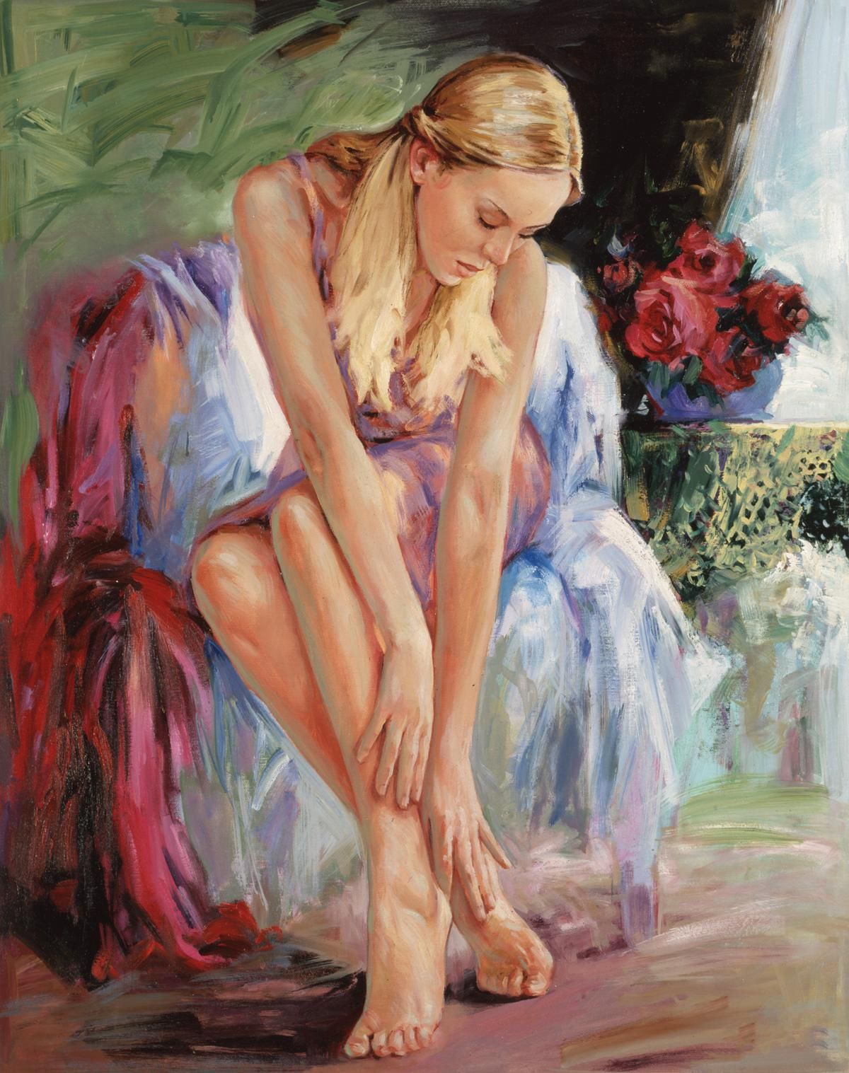 Igor Semeko- Original Giclee on Canvas "Bella"