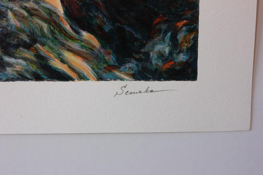 Igor Semeko- Original Serigraph on Paper "Beauty by the Seaside"