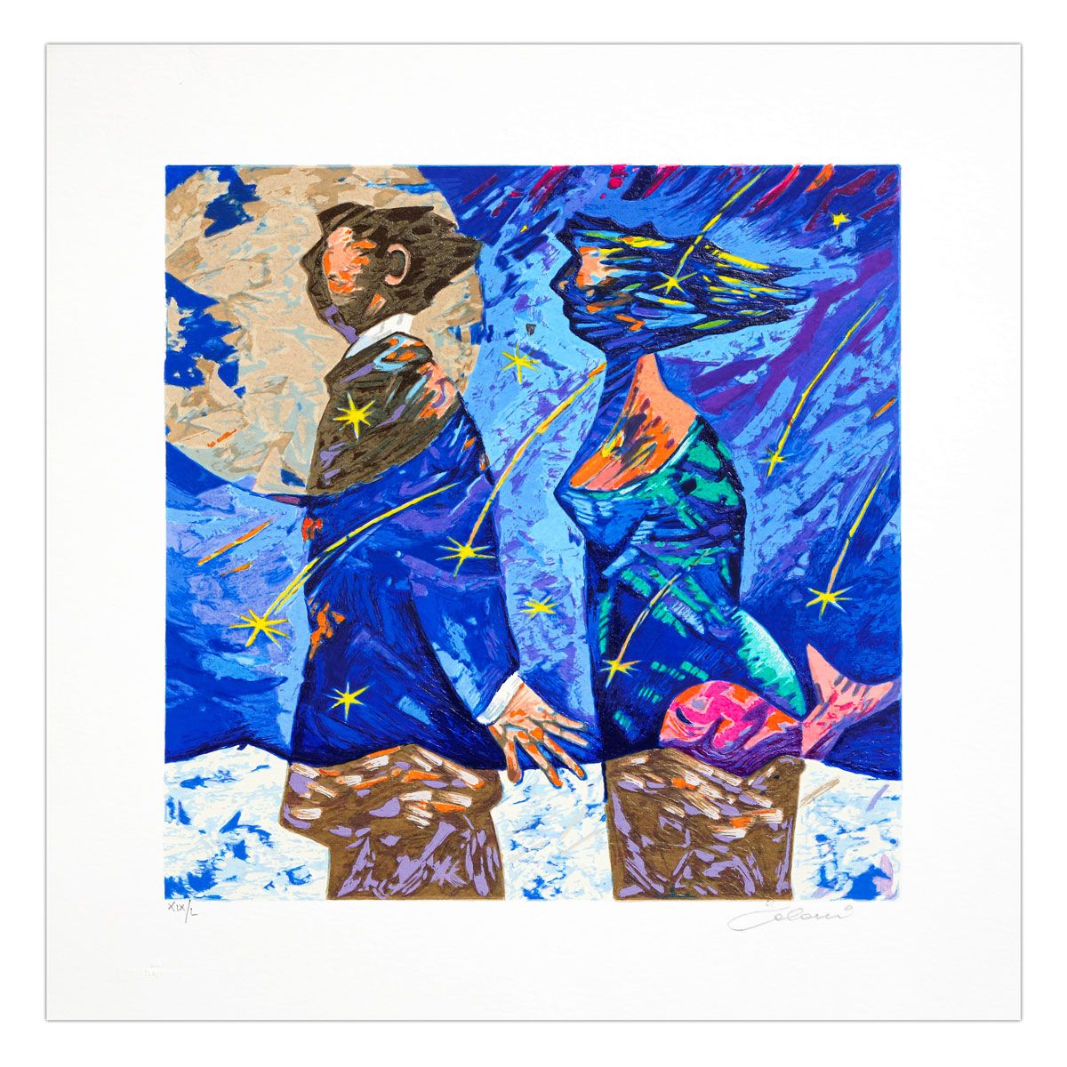 Giampaolo Talani- SIlkscreen on Paper "Notte di San Lorenzo"