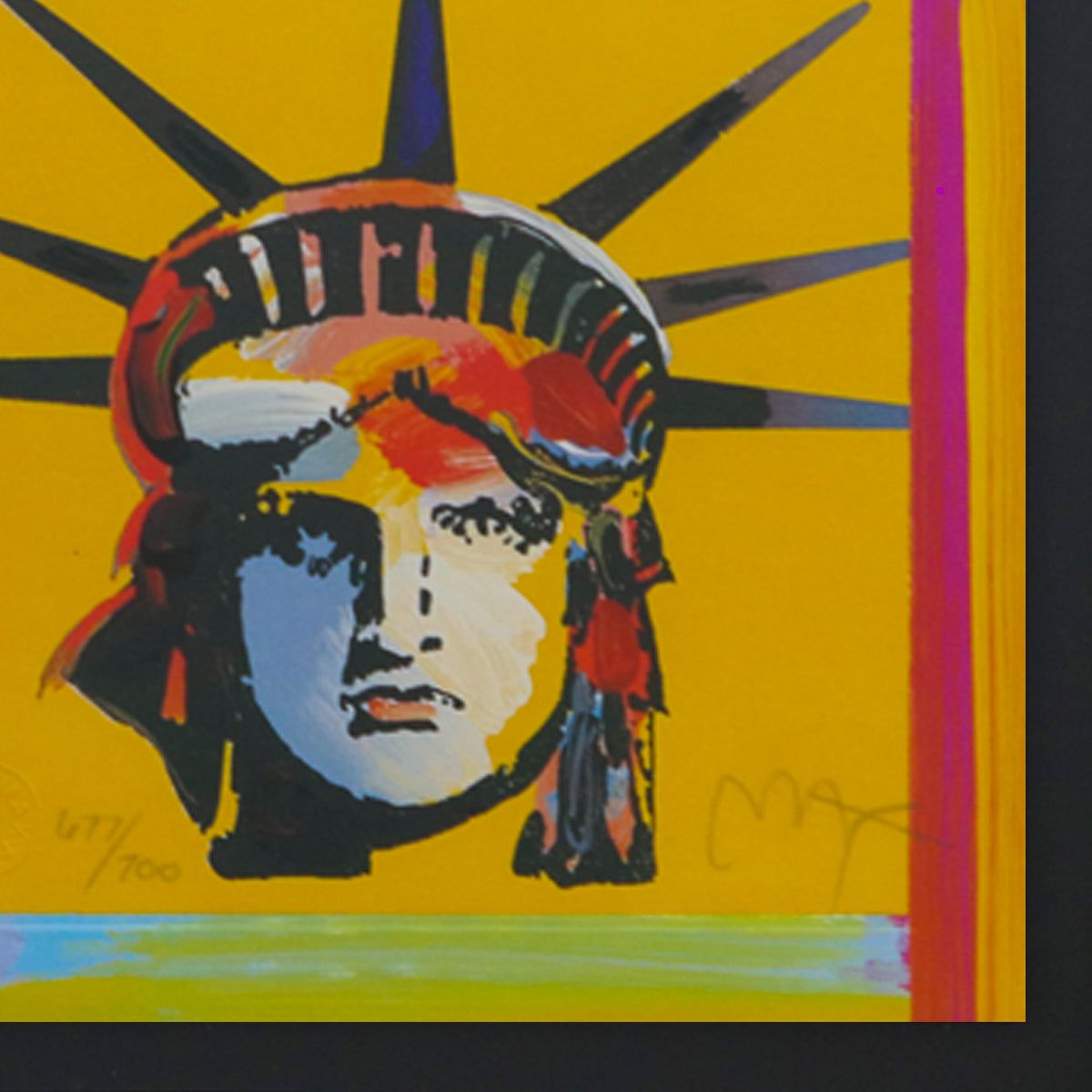 Peter Max- Original Lithograph "Liberty Head"