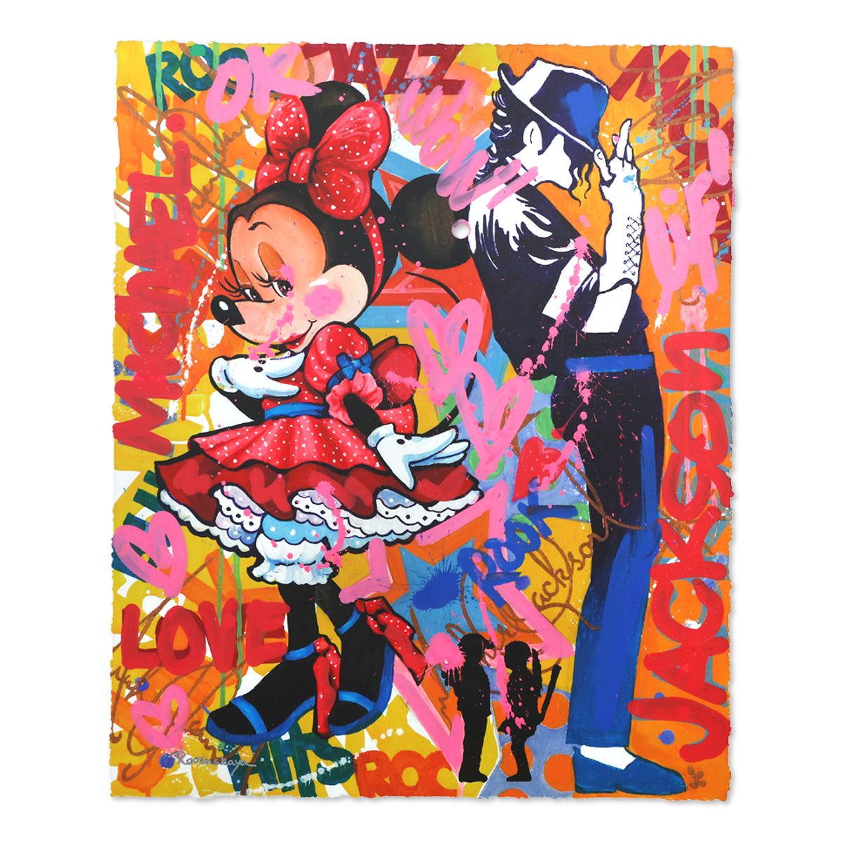 Nastya Rovenskaya- Mixed Media on Paper "Back To Back"