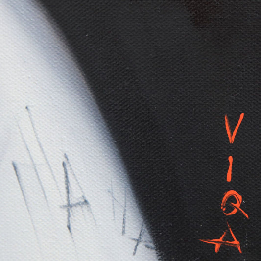 Viqa- Original Oil on Canvas with Collage "Teen Donald Duck"