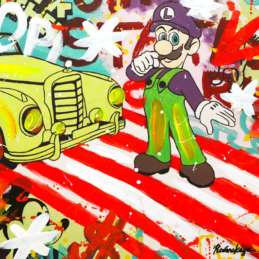 Nastya Rovenskaya- Mixed Media "About To Drive"