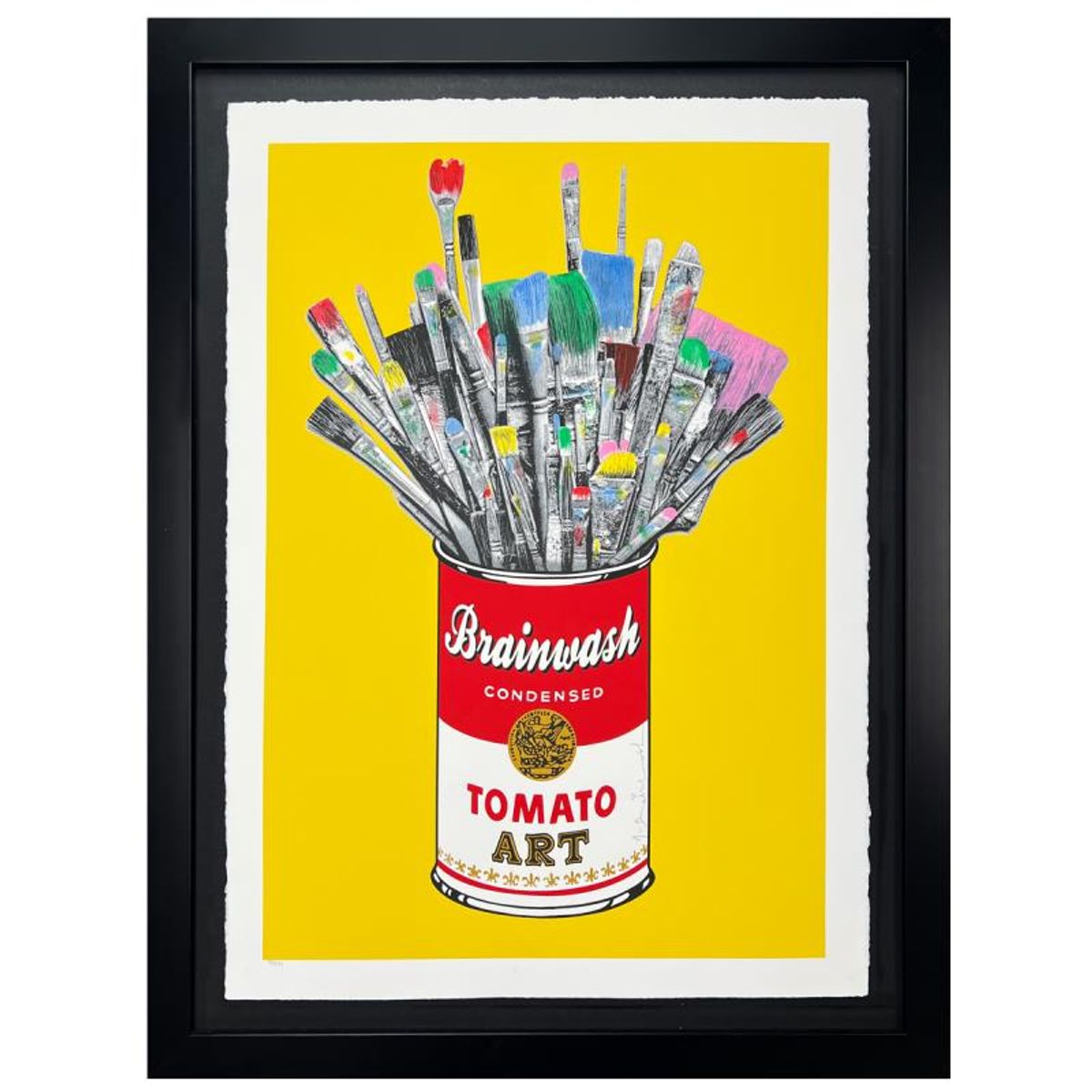 Mr. Brainwash- Unique and Hand-Finished Silk Screen "Tomato Pop (Yellow)"