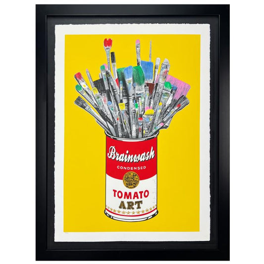 Mr. Brainwash- Unique and Hand-Finished Silk Screen "Tomato Pop (Yellow)"