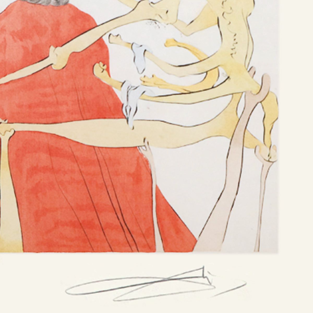 Salvador Dali- Original Lithograph "The Divine Back of Gala"